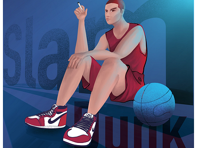 Slamdunk digitalpainting fanart illustration