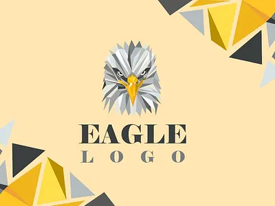 Eagle Polygonal Logo branding design eagle illustration illustrator logo minimal polygon polygonal polygonal logo typography vector