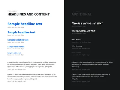 Light & Air UI Kit - Typography sketch typography ui kit