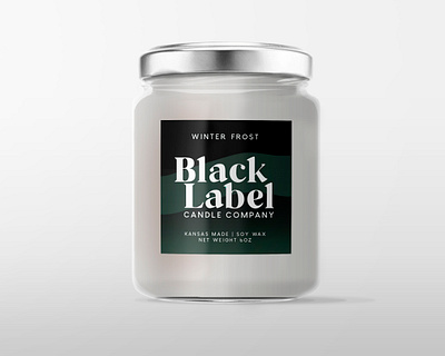 Black Label Candle Company - Label Mockup candles female owned gradient jar mockup label design logotype mockup women business