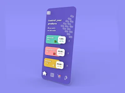 Food App 3D 3d app application colors design food food app illustrator interface ui user experience user interface ux