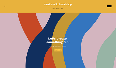 Small Studio Brand Shop brand branding design logo website website design