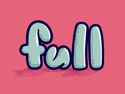 Full bubble highlight lettering procreate shade shadow