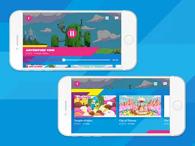 Kids Mobile App Video Player 10ft app design design graphic kids player shapes ui ux video