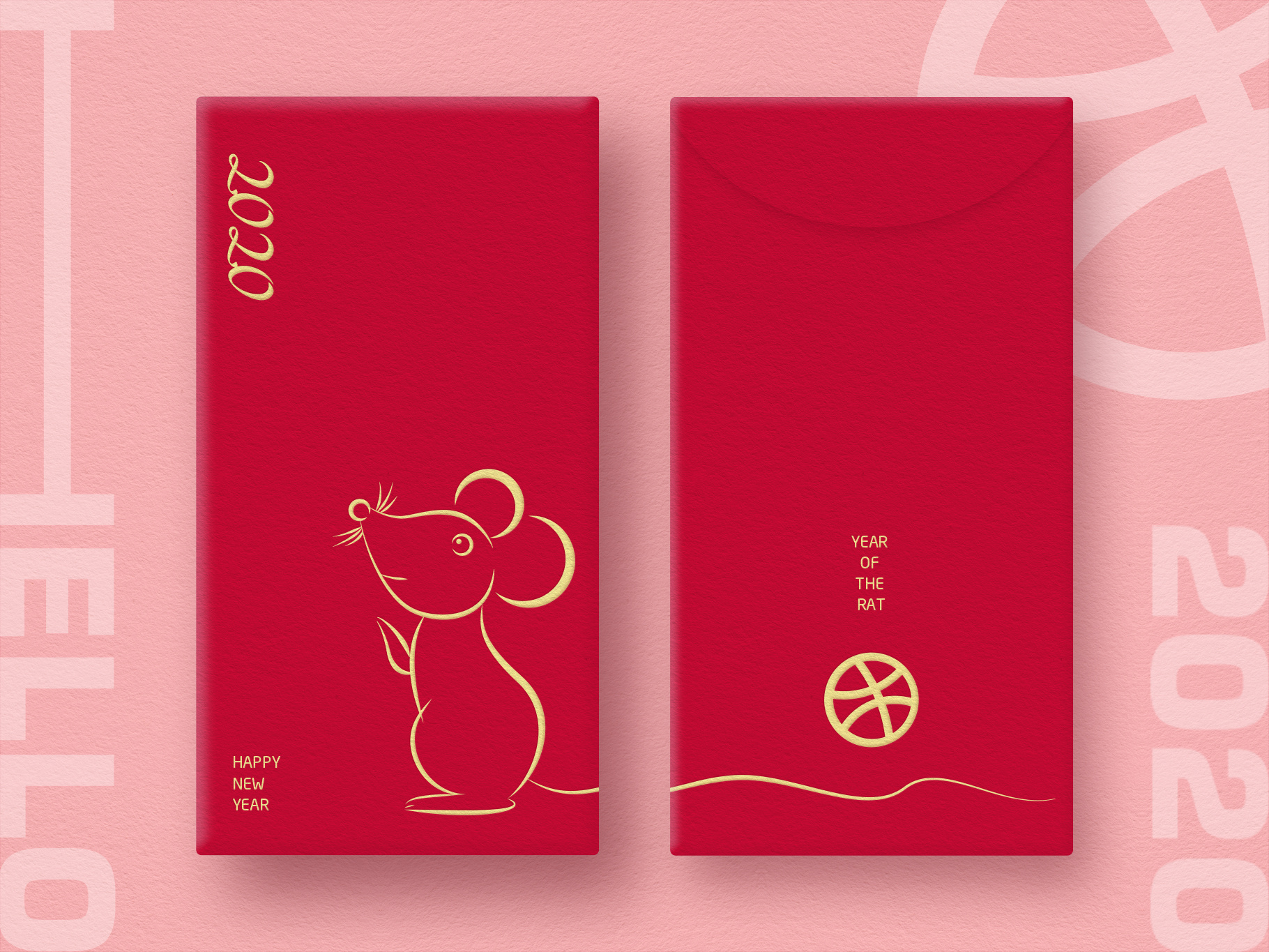 Example of Hello，dribbble . Hello 2020.