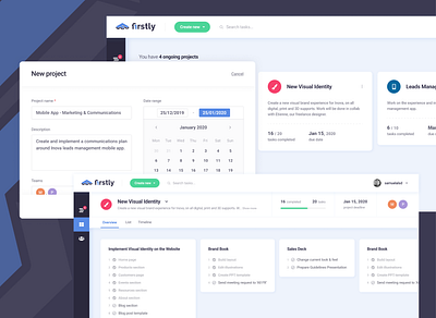 Task Management App app branding design minimal modal modal window task management ui ux web