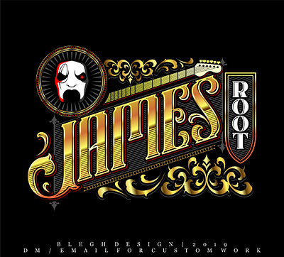 James root Slipknot in victorian lettering apparel apparel design customlettering illustration lettering logo logotype tattoo typography vector