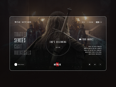 The Witcher - Website concept design concept dark design figma homepage inspiration minimal movie netflix series the witcher ui uiux ux web web design webdesign website website design witcher