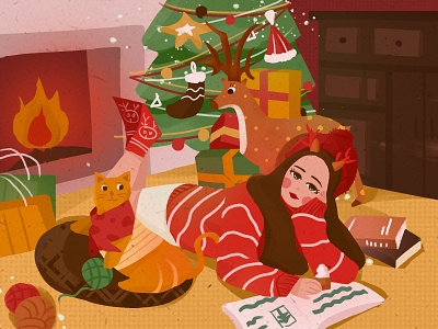 Christmas Day christmas day illustration winter 人物 character