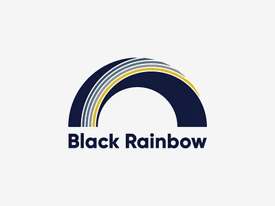 Black Rainbow Game Studio Logo Design blackrainbow branding design flat game illustration lettering logo minimal rainbow studio