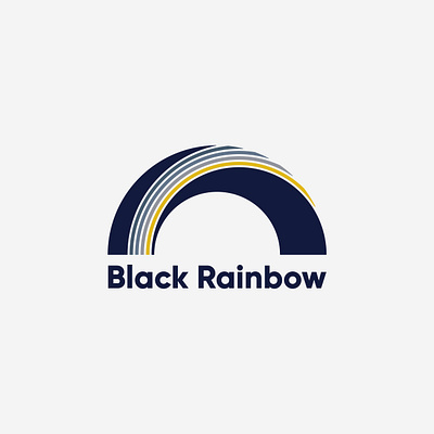 Black Rainbow Game Studio Logo Design blackrainbow branding design flat game illustration lettering logo minimal rainbow studio