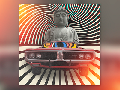 Collage #2 adobe photoshop black black white buddha car design graphic design photoshop retro statue surreal surrealism surrealist vintage white