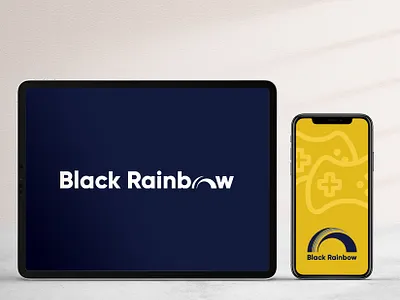 Black Rainbow Game Studio Logo Design blackrainbow branding design flat game illustration lettering logo minimal rainbow studio typography ui vector