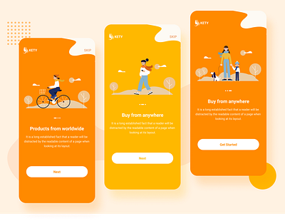 Onboarding Screens app app design colorful design illustrator instrauction screens instruction onboarding onboarding screen