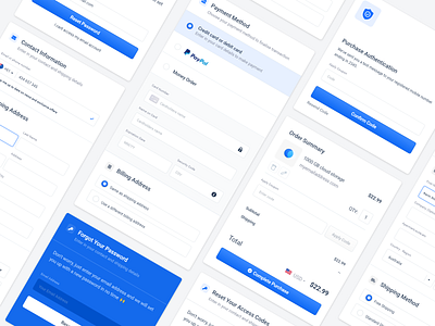 Checkout and Security Modals button clean clean design credentials dashboard desktop email fields input interface login modal modules password passwords security ui user interface ux web