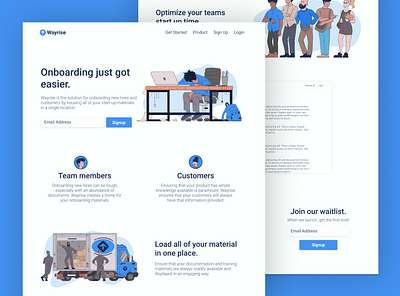Landing Page illustrations landing web design webdesign
