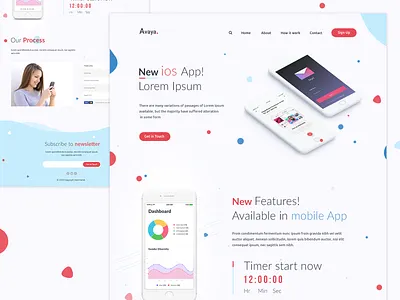 Mobile Application Website Design banner banner design design ui website website concept website design