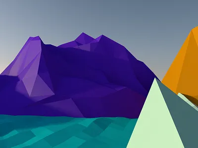Poly-Mountain 3d c4d c4dfordesigners cinema4d lowpoly