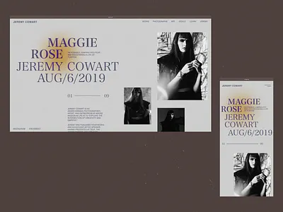 Jeremy Cowart - website concept concept desktop e commerce fashion figma grid minimal photo ui ux web