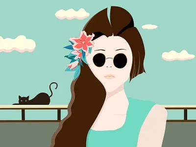 ●△● cat girl illustration