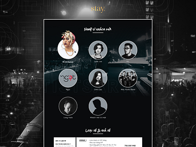 Show Cua Den Landing Page artist dark design landing design landing page music rapper ui ui ux design vietnam