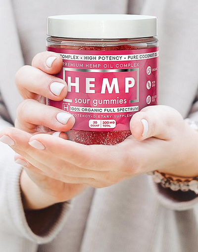 Packaging design for Hemp Sour Gummies hemp label packaging packaging design