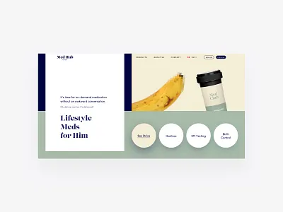 Med Club For Him / Home Page home page medicine ui ux web design