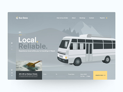 Local Bus bus local nepal nepali ui uidesign uiux ux uxdesign uxui visit nepal 2020 visitnepal2020 web web design webdesign webdesign nepal webdesigner website website design