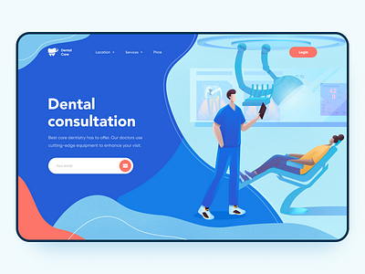 Dental care - Web design dental dental care dental clinic dentist doctor homepage homescreen medical medicine web web design website website concept website design