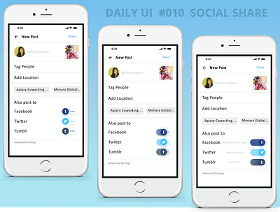 Daily UI 010 Social Share daily 100 challenge daily ui daily010 dailyui design instagram post social media social share