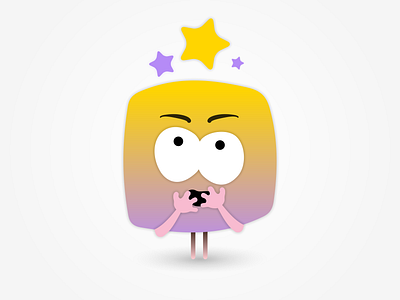 Concentration app character concentration emotions idea marshmallow stars thinking