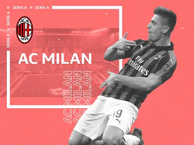 Krzysztof Piątek AC MILAN Screen 80s style ac milan design football illustration photoshop piatek screen ui webdesign