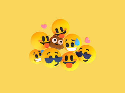 LARK EMOJI POST PRACTICE c4d design dribbble practice web