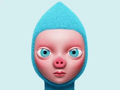 piggy 3d 3dsmax concept design fun illustration