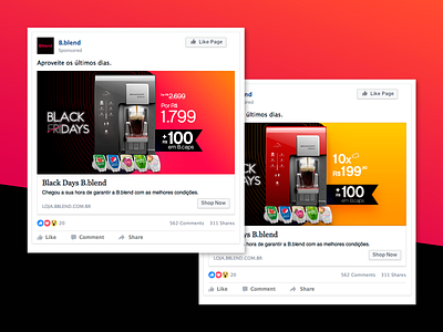 Brastemp - B.blend | Black Friday's Facebook Link Ad advertising advertising design black friday brastemp campaign design ecommerce facebook ad graphic design lead mockup nespresso retail