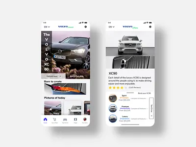 Mobile App Concept: Volvo connect app car design dribbble illustration ios mobile design mobile ui service typography ui uiuxdesign ux volvo