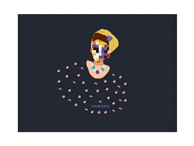 no face branding girl icon illustration interface logo minimal noface pattern poster print vector women