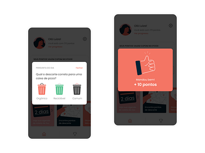 scoring points app daily question design figma good job illustration product quiz score trash can ui ux