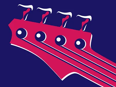 Bass Guitar bass guitar design guitar illustration magazine illustration music music art vector art