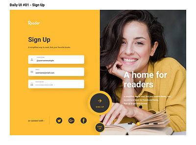 Daily UI #01 - Sign Up design web