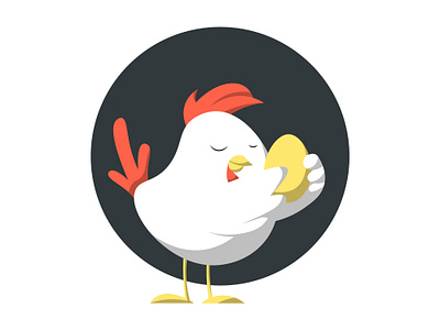 Egg #1 chicken egg flat hen illustration minimal mom vector