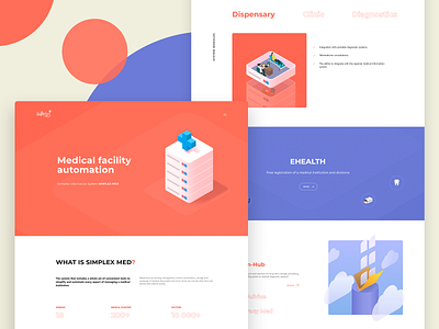 Medical Information System Website design graphics health illustration information system interface landing managment medicine ui ux website