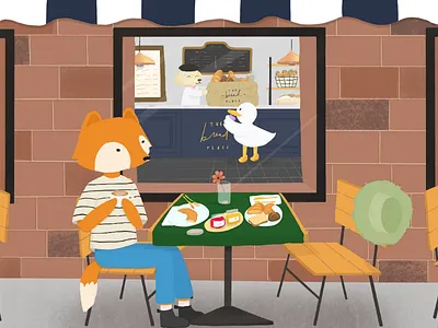 Bakery Scene character characterdesign design drawing illustration procreate