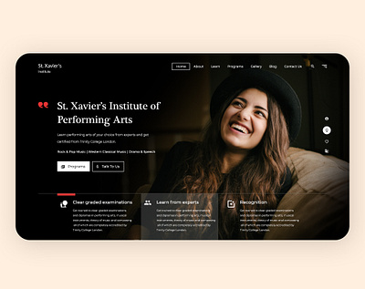 College Landing Page college landing landing page ui learn minimal school study ui design university