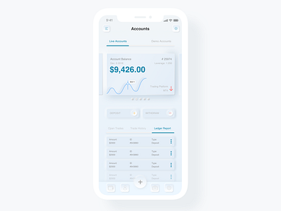 Skeuomorphic Financial App app skeumorphism skeuomorph skeuomorphic soft ui ui