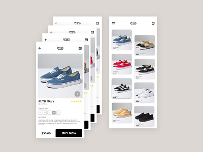 VANS adobe xd ecommerce ui ux vans