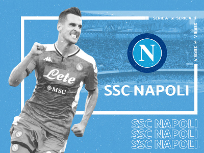 Arkadiusz Milik SSC Napoli Screen 80s style abstract design football italy milik napoli photoshop ui webdesign