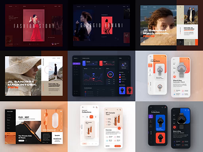 My top 9 of 2019 application clean fashion layout modern typography ui ux web