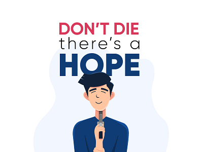 Don't Die There's a HOPE art artwork face hope illustration illustration art motivation