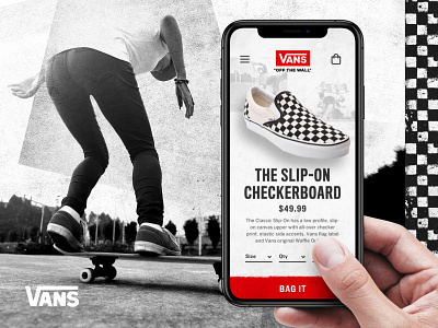 Vans e commerce fashion mobile retail typography ui ui design